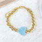 Pulsera Resina y Chapa de oro COP1966-2