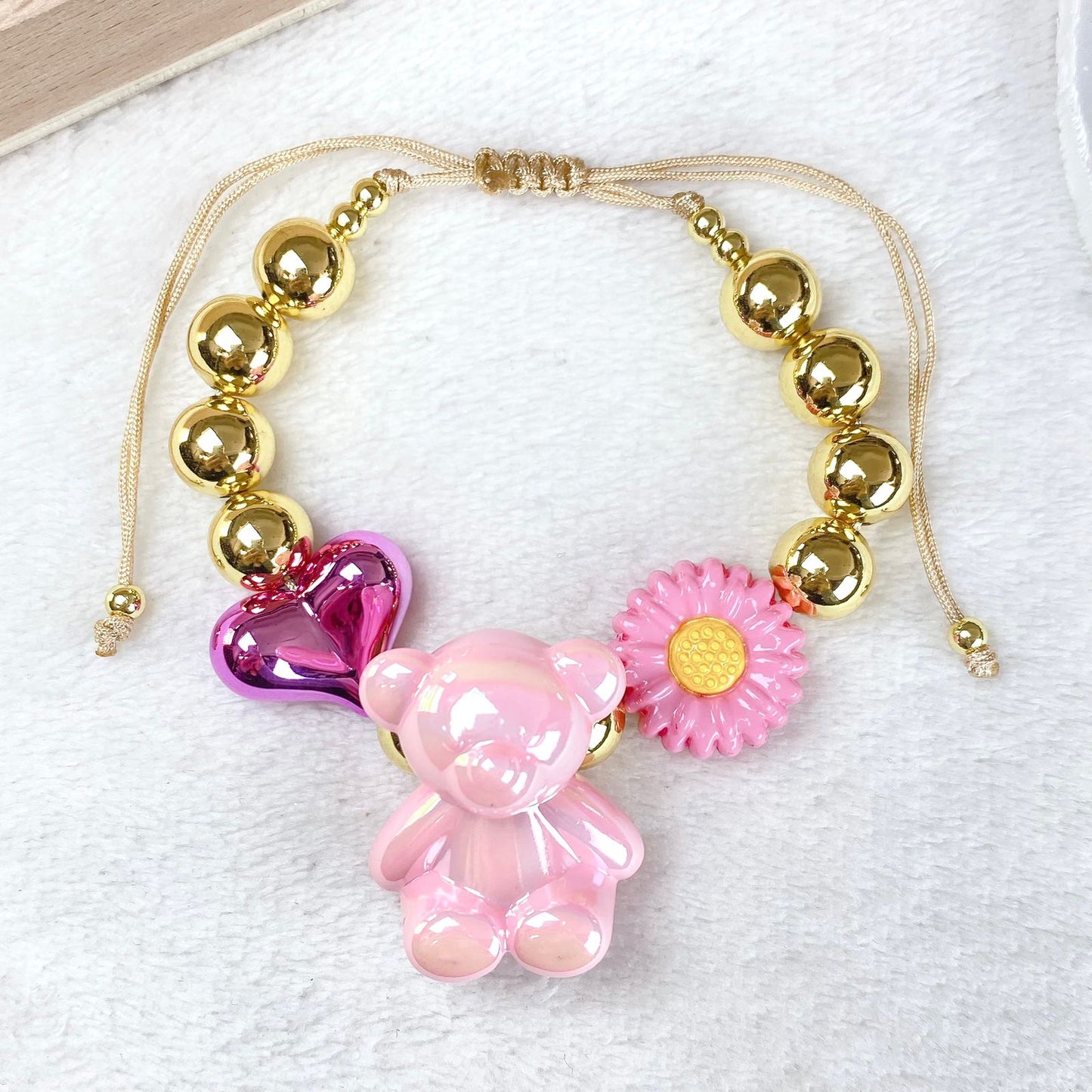 Pulsera Resina y Chapa de oro COP1967-2