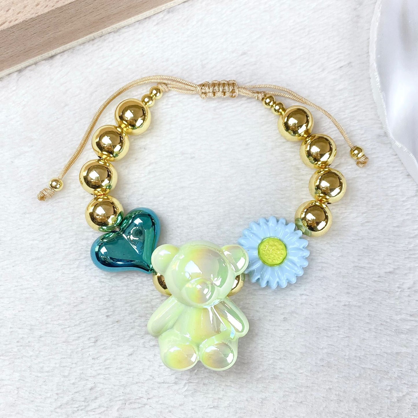 Pulsera Resina y Chapa de oro COP1967-3