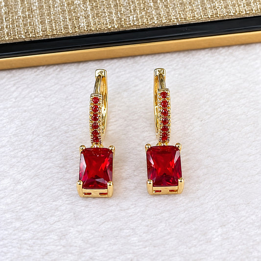Arete de Chapa de Oro COA2494-5
