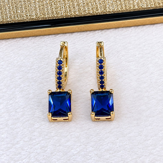 Arete de Chapa de Oro COA2494-6