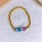 Pulsera de Chapa de oro con Piedras Naturales COP1986-2