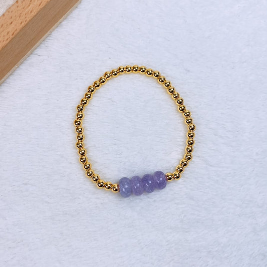 Pulsera de Chapa de oro con Piedras Naturales COP1985-10