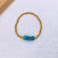 Pulsera de Chapa de oro con Piedras Naturales COP1985-1