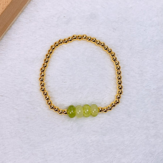 Pulsera de Chapa de oro con Piedras Naturales COP1985-3