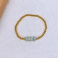 Pulsera de Chapa de oro con Piedras Naturales COP1985-6