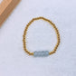 Pulsera de Chapa de oro con Piedras Naturales COP1985-4
