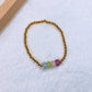 Pulsera de Chapa de oro con Piedras Naturales COP1986-3