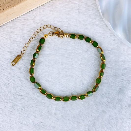 Pulsera de Acero Inoxidable y Cristal PAI1777-7