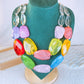 Collar Doble de Acrilico CB977-1