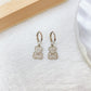Arete de Chapa de Oro COA2994-2