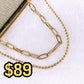 Collar Doble de Acero Inoxidable CAI3097-1