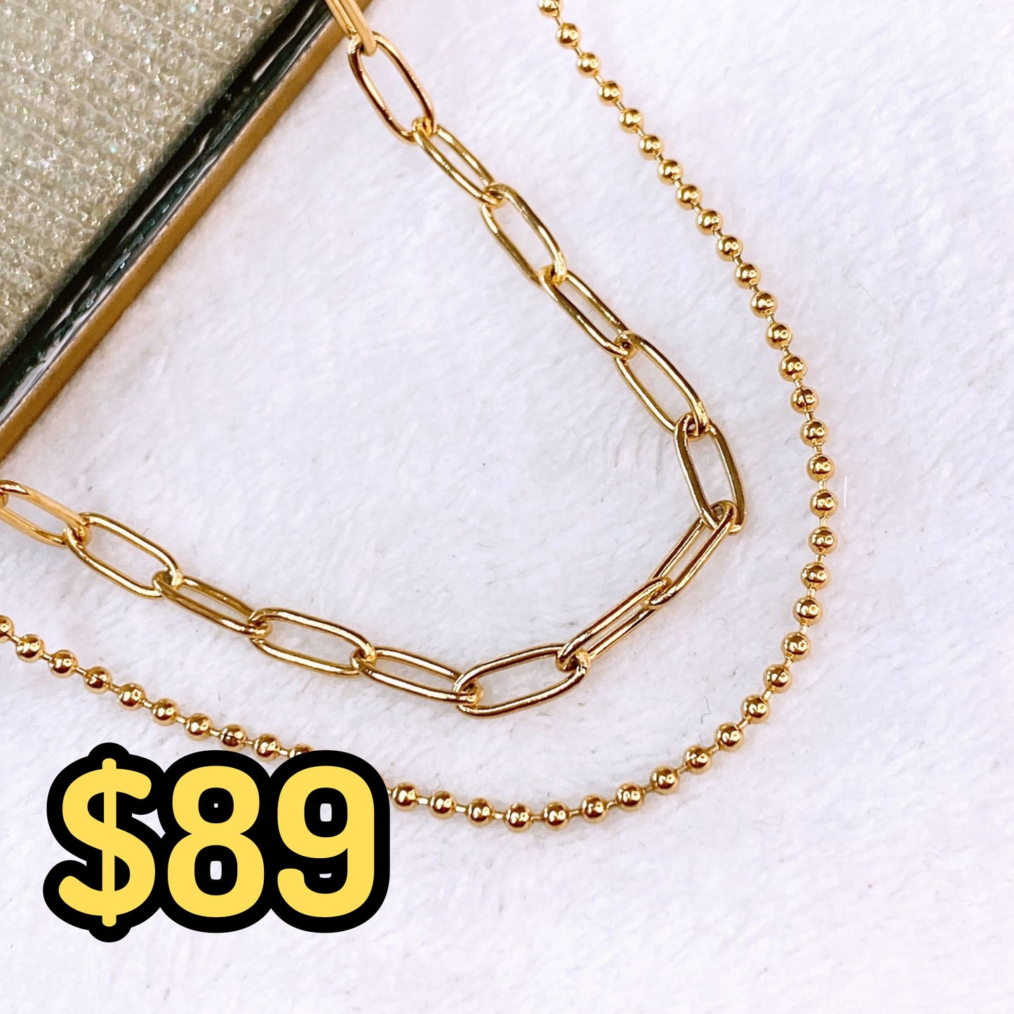 Collar Doble de Acero Inoxidable CAI3097-1