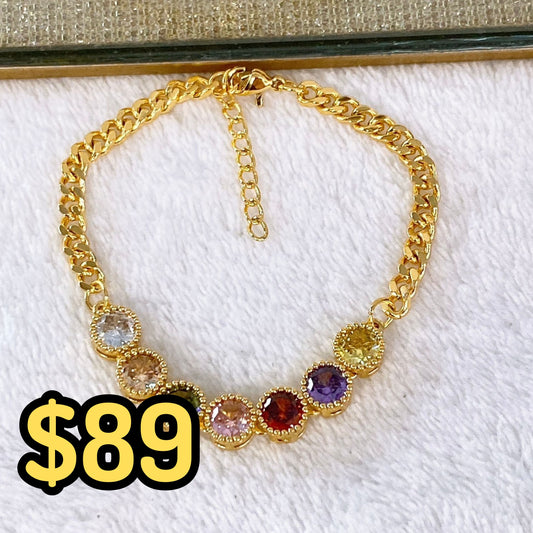 Pulsera de Chapa de Oro COP1595-1