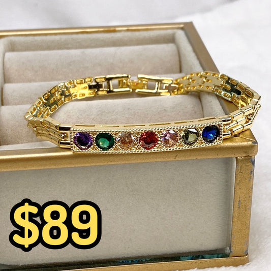 Pulsera de Chapa de Oro COP1592-1