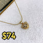 Collar de Chapa de Oro con Zirconias CC2205-1