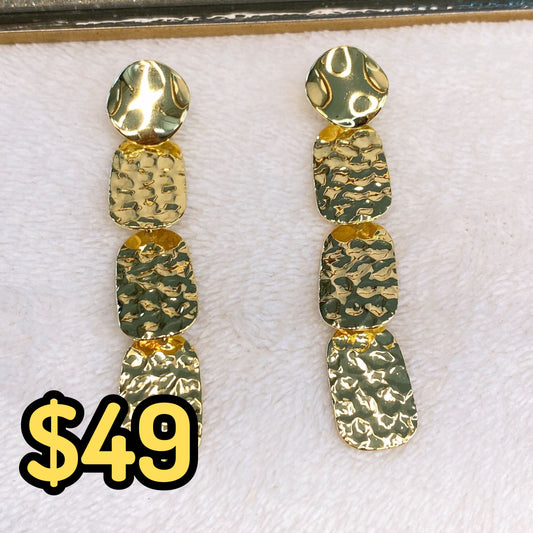 Arete de Chapa de Oro COA2027-1