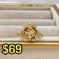 Anillo de Chapa de Oro Giratorio Ajustable ACO1419-1