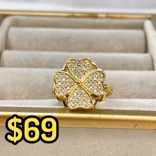 Anillo de Chapa de Oro Giratorio Ajustable ACO1420-1