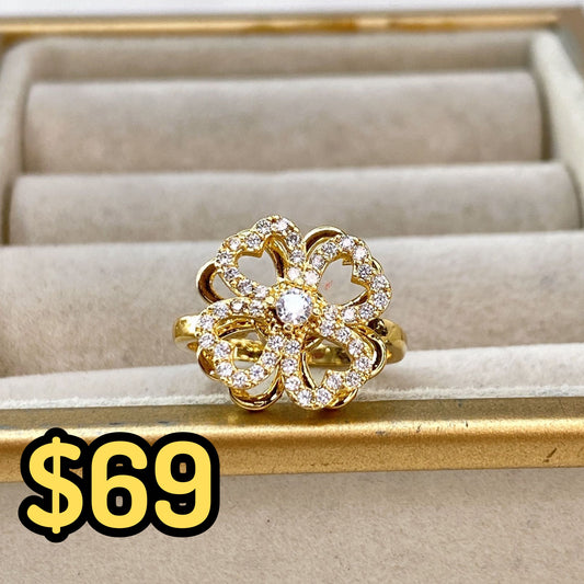 Anillo de Chapa de Oro Giratorio Ajustable ACO1424-1