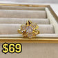 Anillo de Chapa de Oro Giratorio Ajustable ACO1429-1