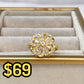 Anillo de Chapa de Oro Giratorio Ajustable ACO1432-1