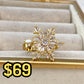 Anillo de Chapa de Oro Giratorio Ajustable ACO1437-1