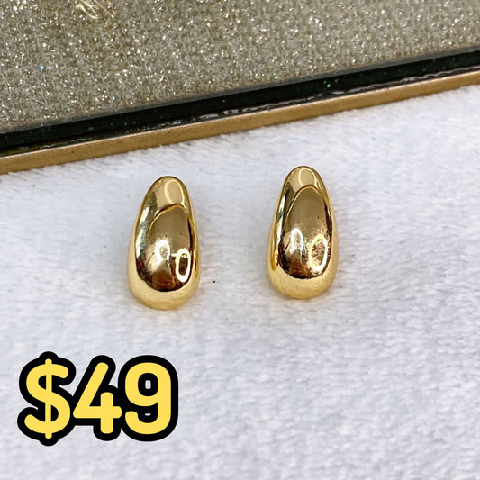 Arete de Chapa de Oro COA2043-1