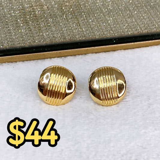 Arete de Chapa de Oro COA2039-1