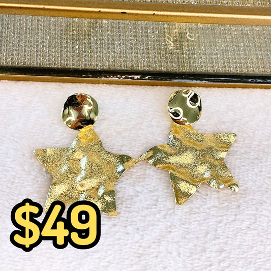 Arete de Chapa de Oro COA2055-1