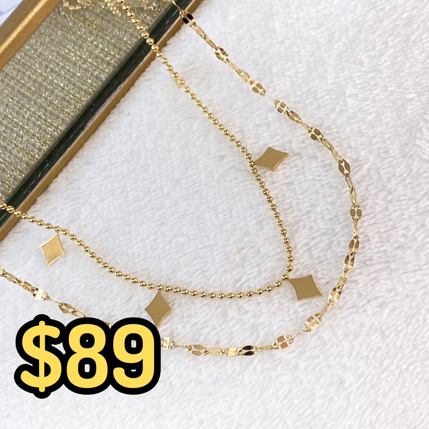 Collar Doble de Acero Inoxidable CAI3093-1