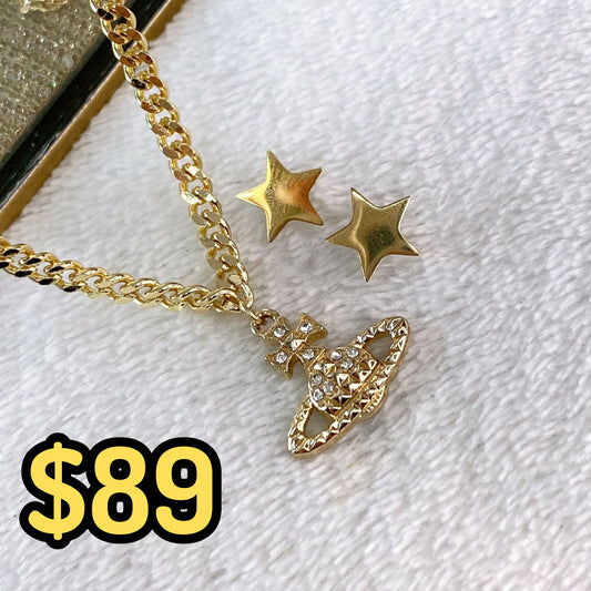 Set de Chapa de Oro y Acero Inoxidable CC2225-1