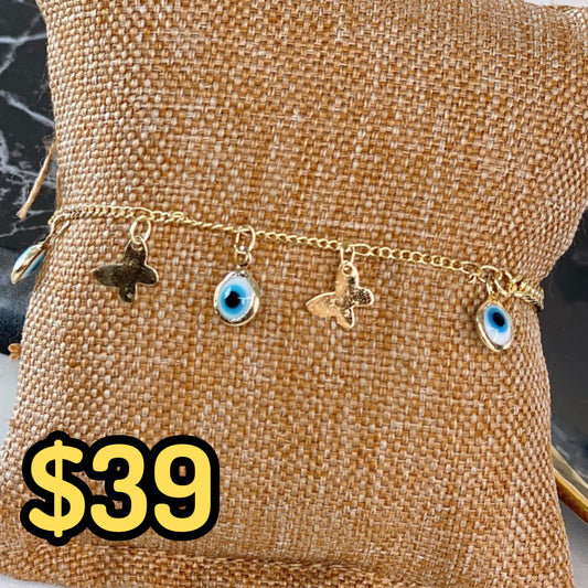 Pulsera de Chapa de Oro COP1601-1