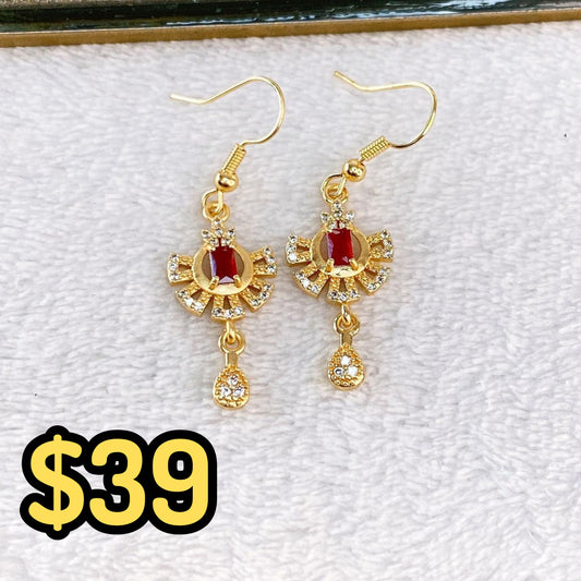 Arete de Chapa de Oro COA2076-2