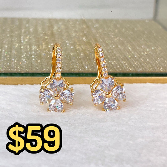 Arete de Chapa de Oro COA2097-1