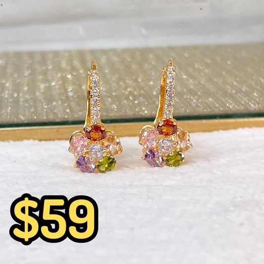 Arete de Chapa de Oro COA2099-1