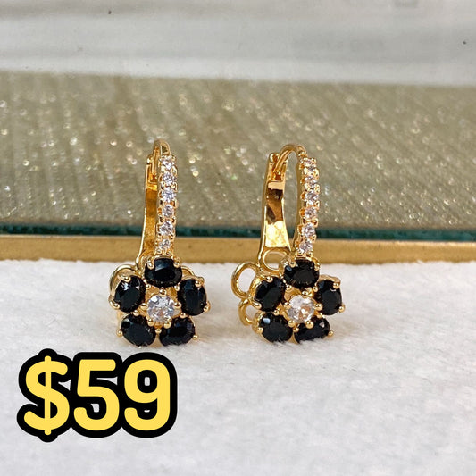 Arete de Chapa de Oro COA2099-3