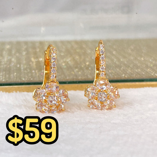 Arete de Chapa de Oro COA2099-4