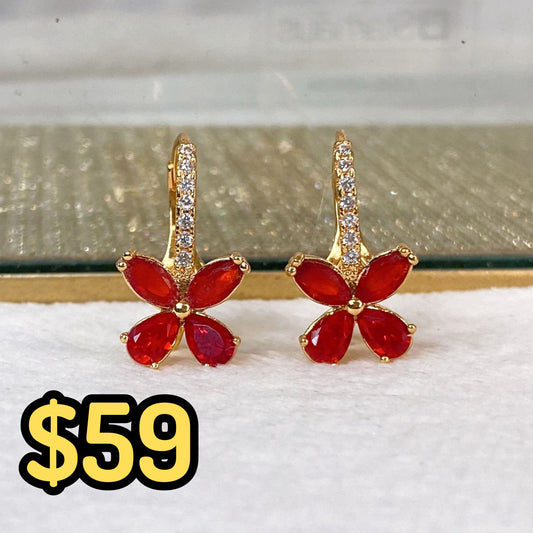 Arete de Chapa de Oro COA2096-1