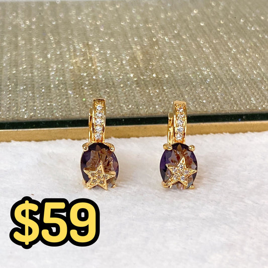Arete de Chapa de Oro COA2094-1