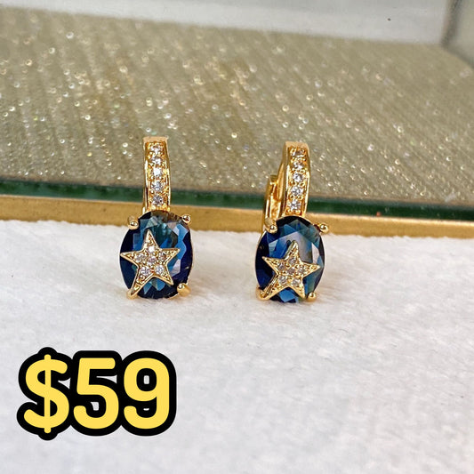 Arete de Chapa de Oro COA2094-3