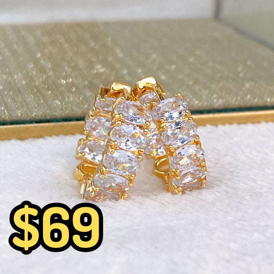Arete de Chapa de Oro COA2088-2