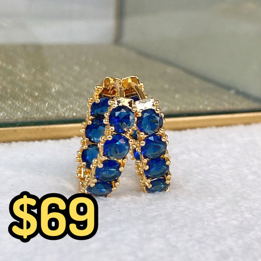 Arete de Chapa de Oro COA2091-1