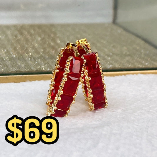 Arete de Chapa de Oro COA2090-1