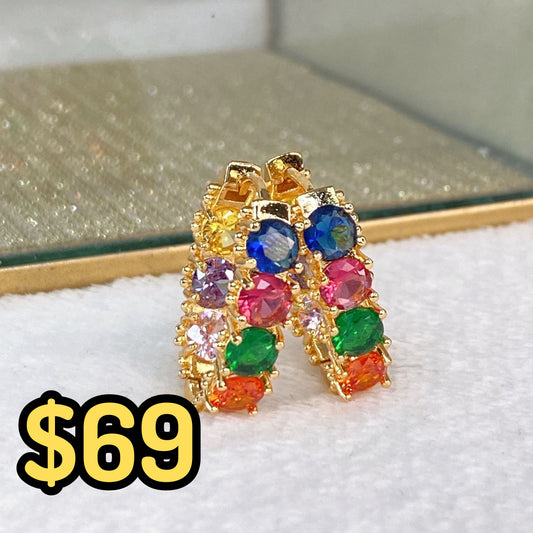 Arete de Chapa de Oro COA2091-2