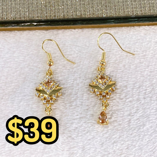 Arete de Chapa de Oro COA2120-2