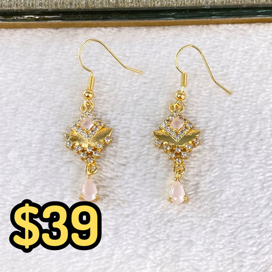 Arete de Chapa de Oro COA2120-1