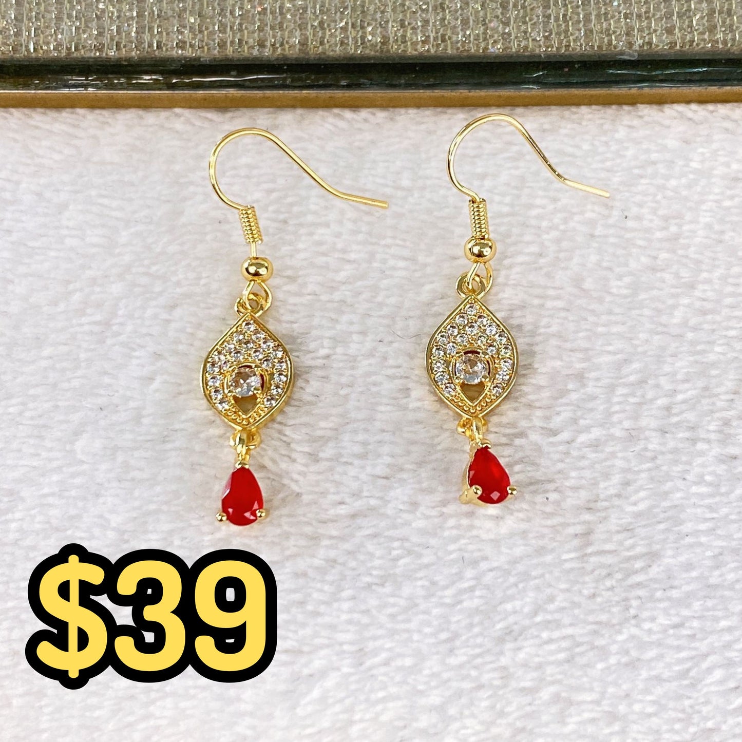 Arete de Chapa de Oro COA2122-3