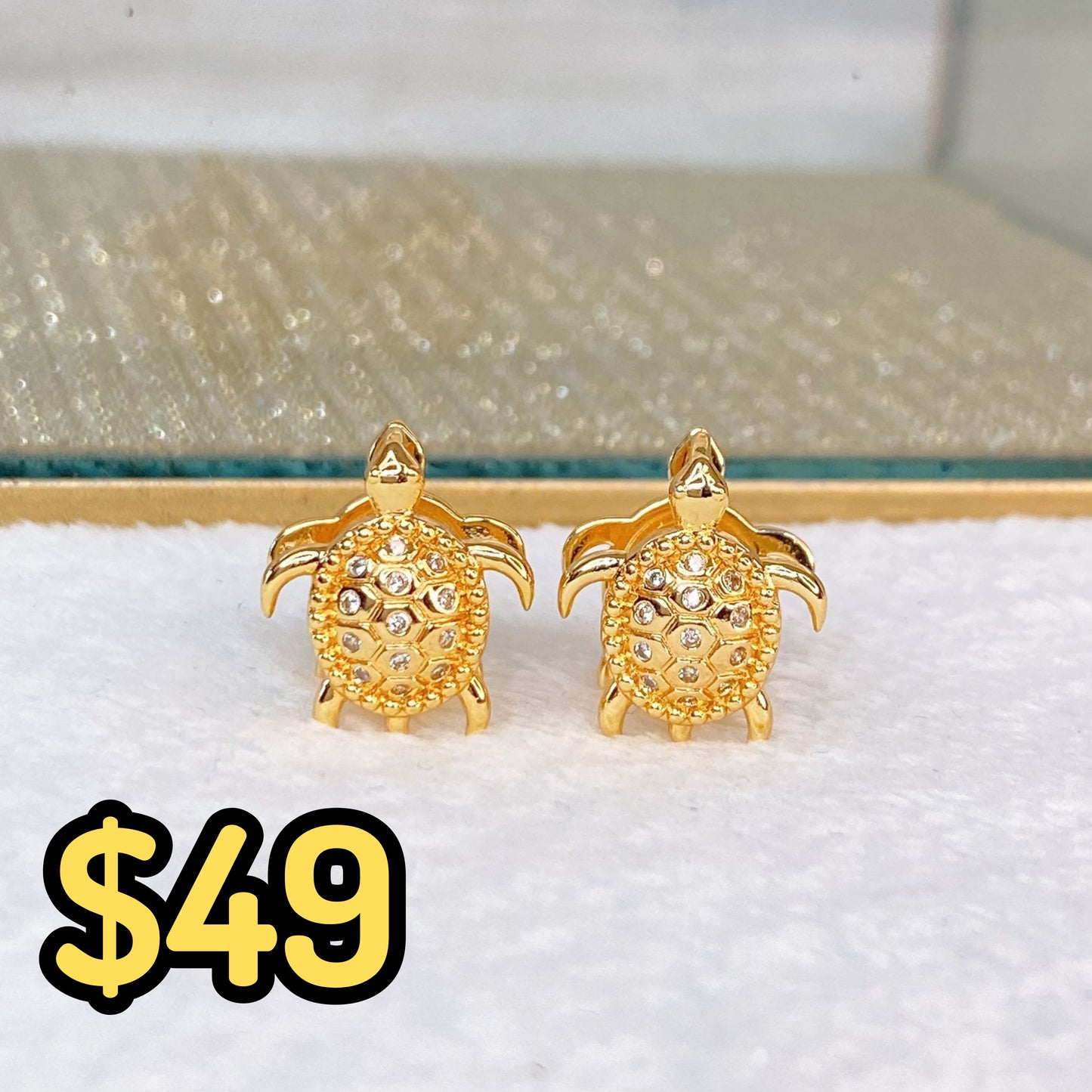 Arete de Chapa de Oro COA2105-1