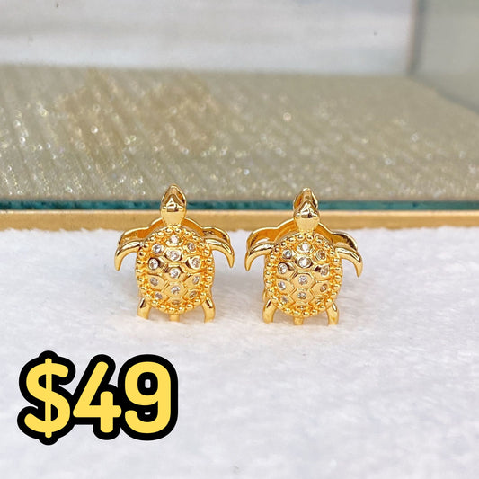 Arete de Chapa de Oro COA2105-1